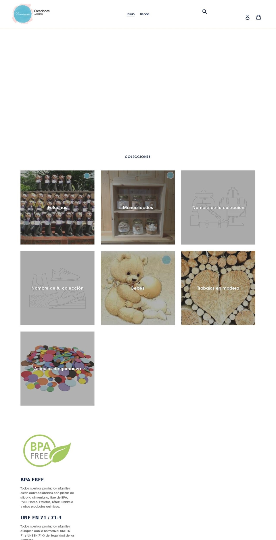 creacionesarcoiris.com shopify website screenshot