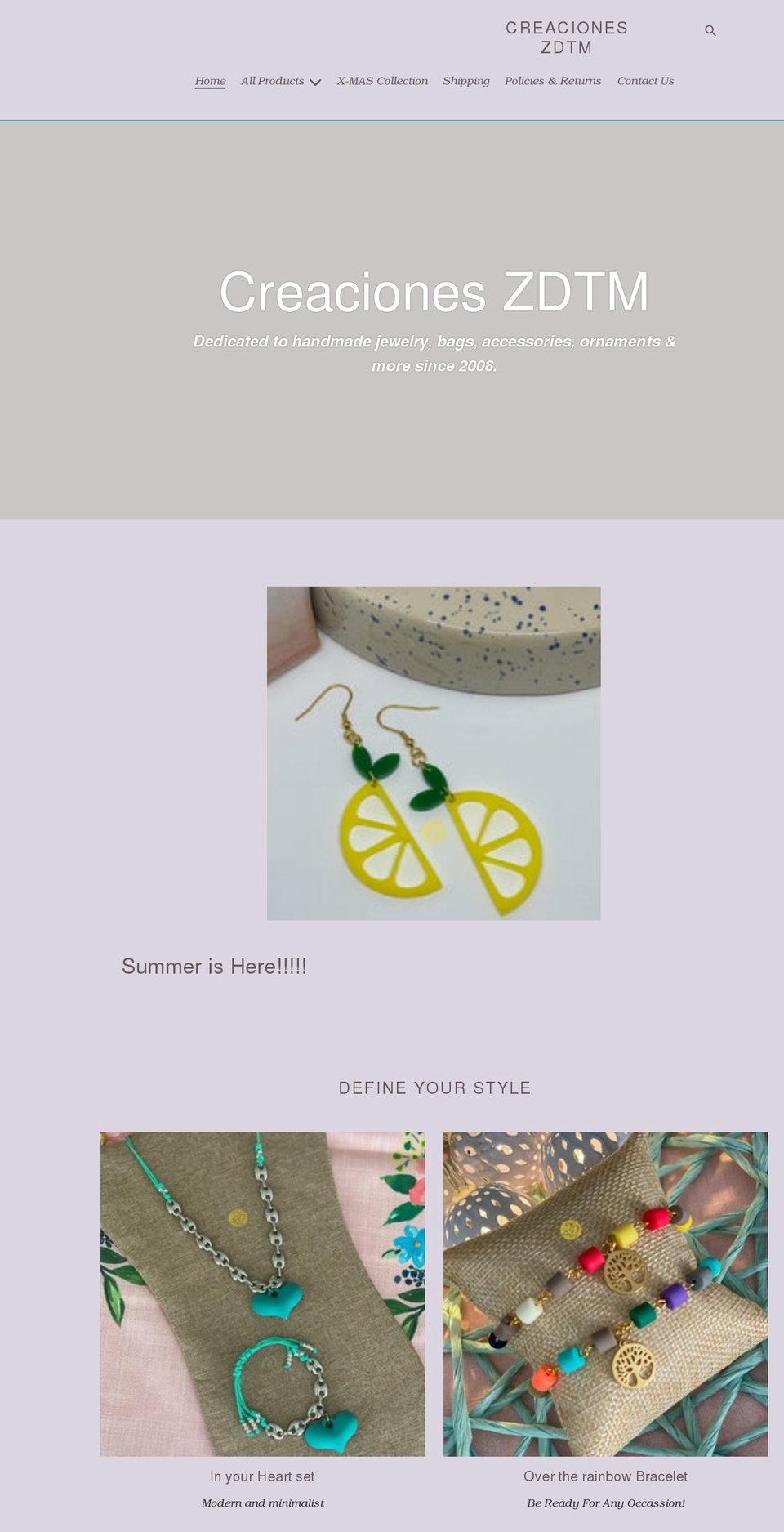 creacioneszdtm.com shopify website screenshot