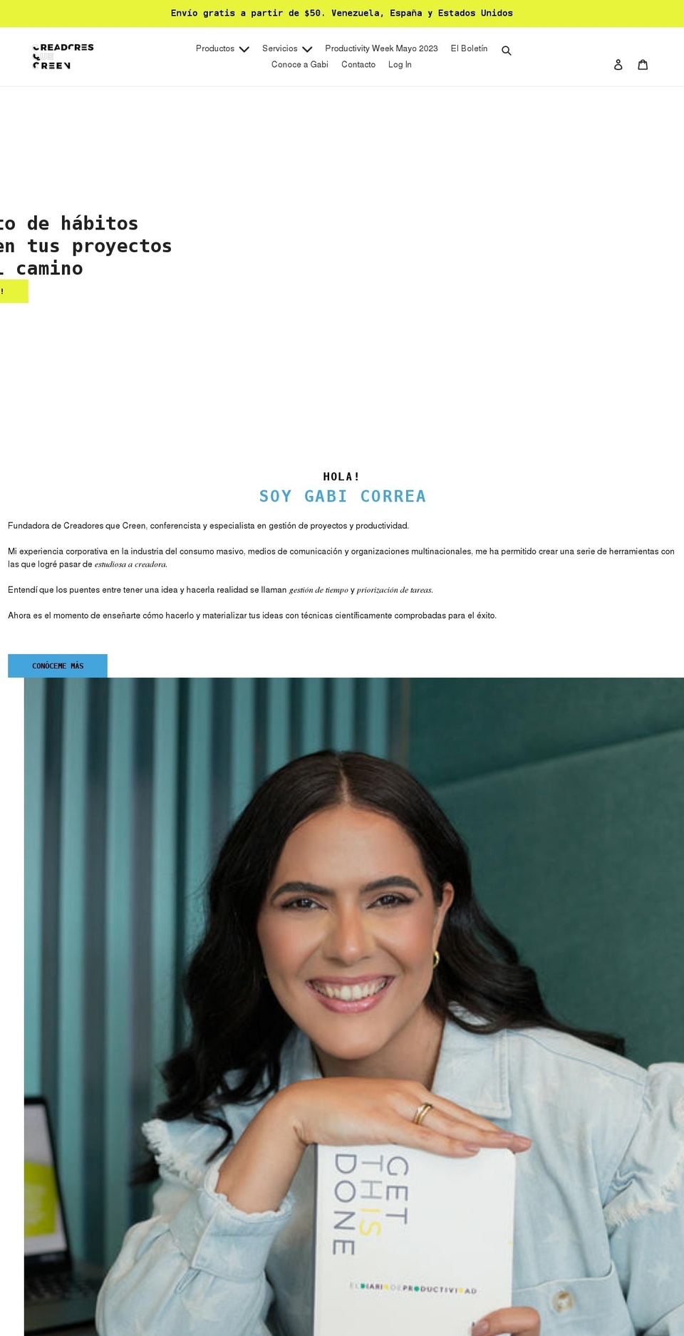 creadoresquecreen.com shopify website screenshot