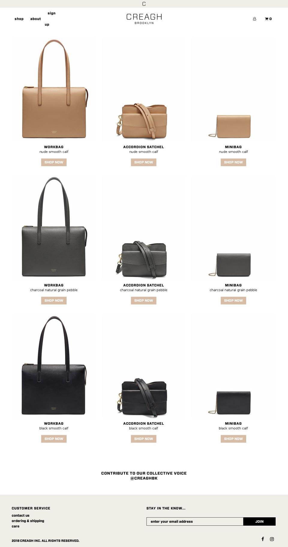 creagh-bk.com shopify website screenshot