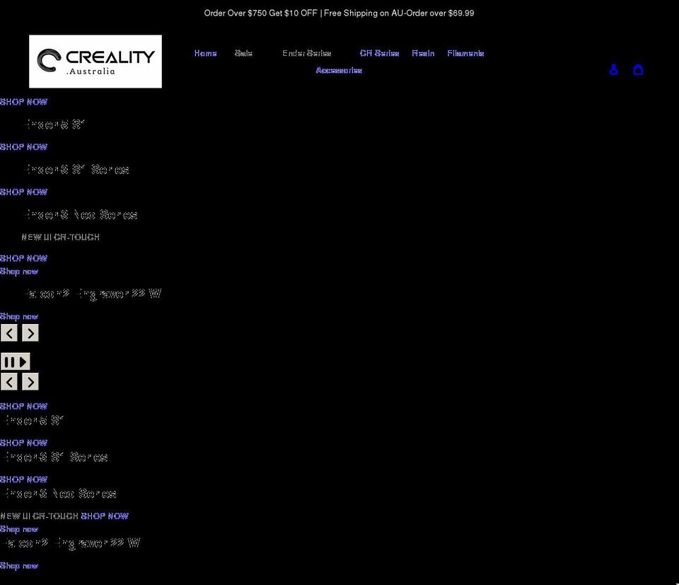 creality.store shopify website screenshot