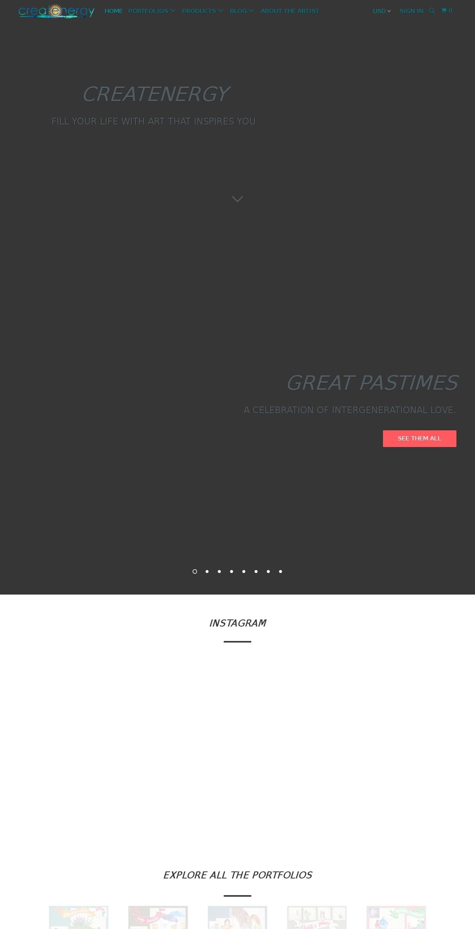 creat-e-nergy.com — Shopify storefront screenshot
