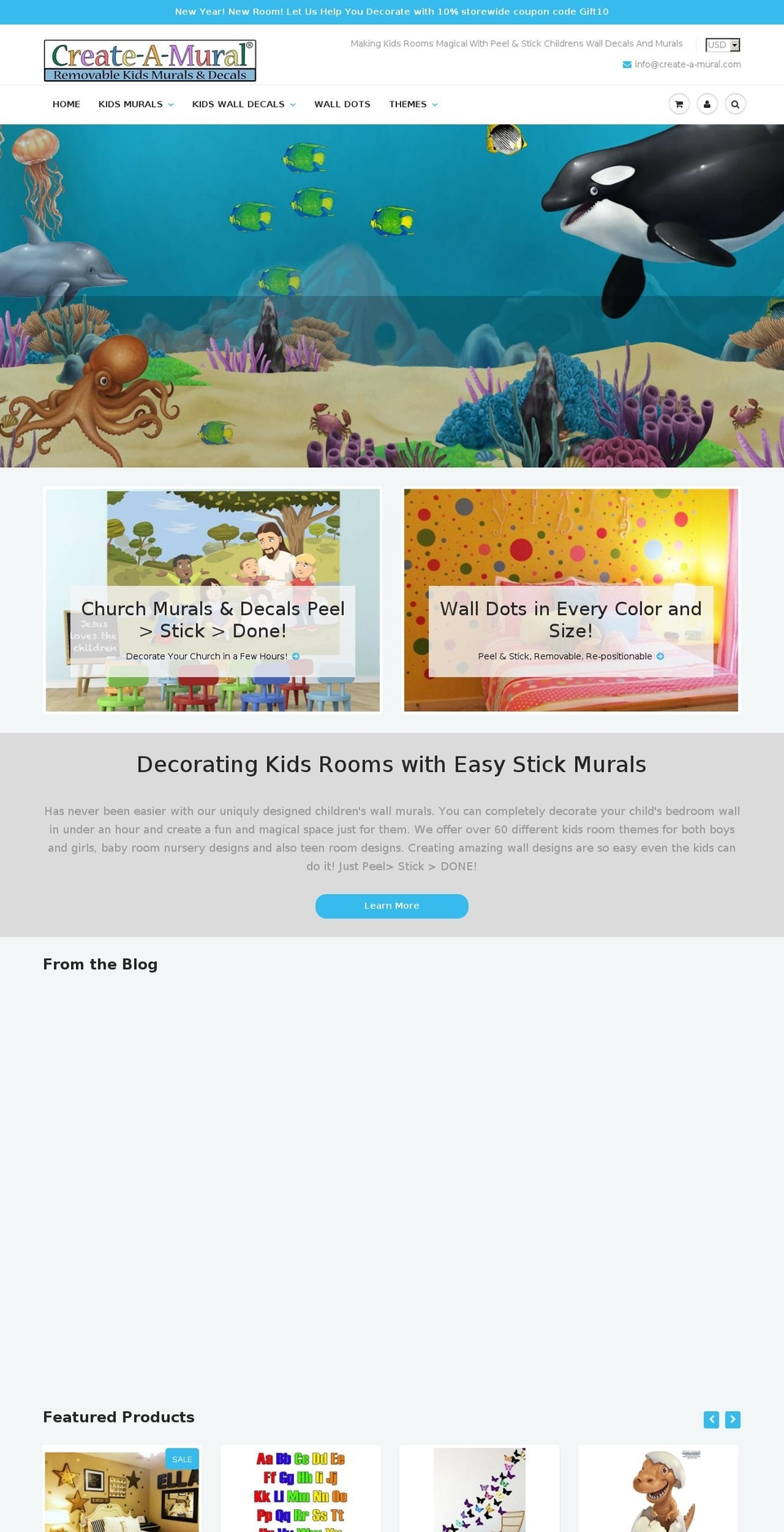 create-a-mural.com shopify website screenshot