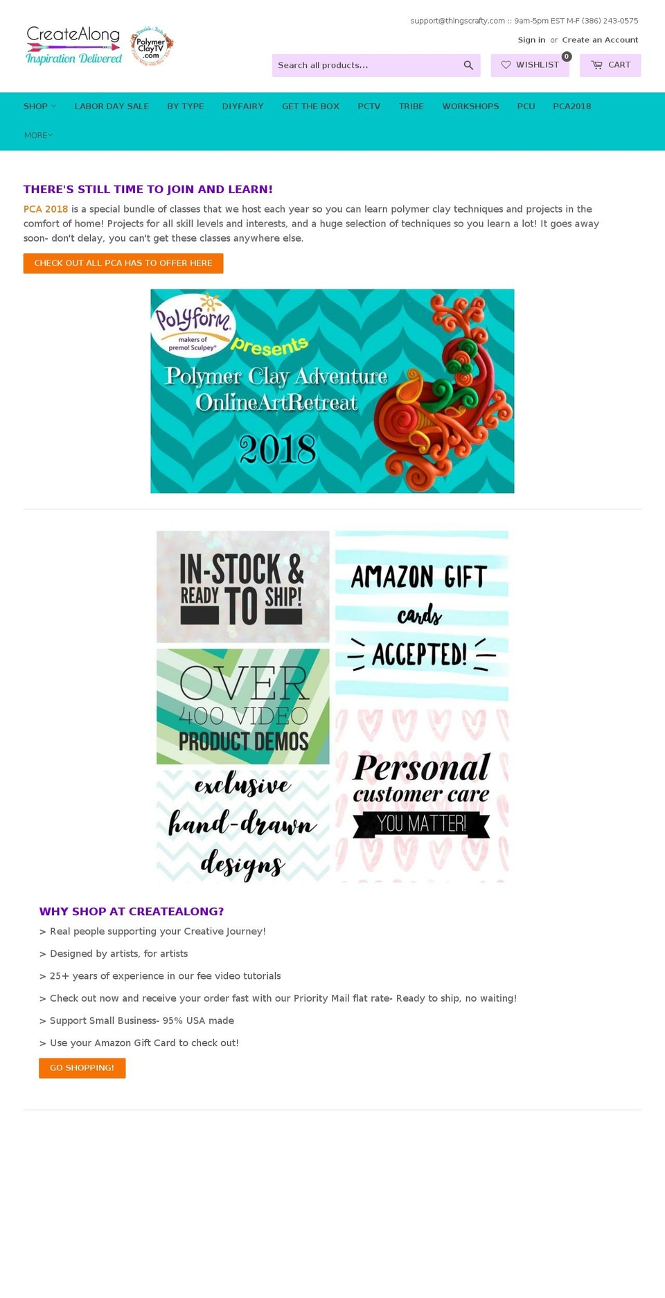 create-along.com — Shopify storefront screenshot