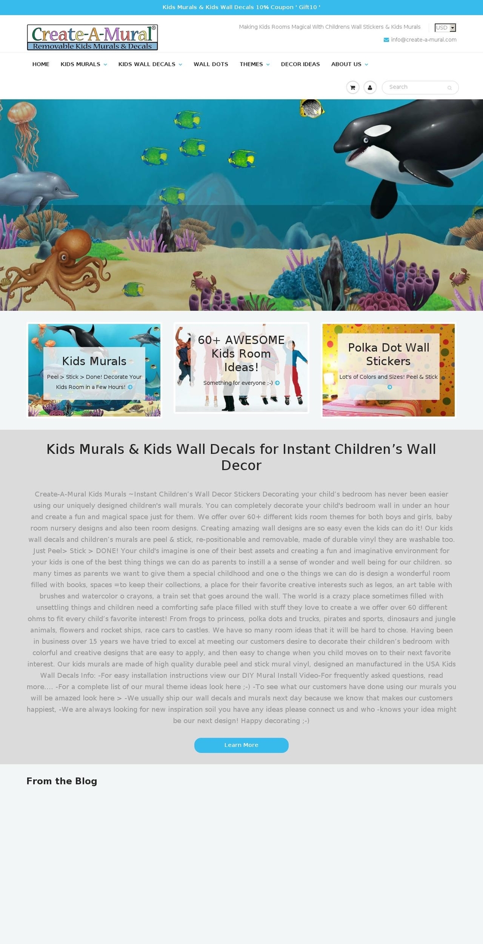 createamural.com — Shopify storefront screenshot
