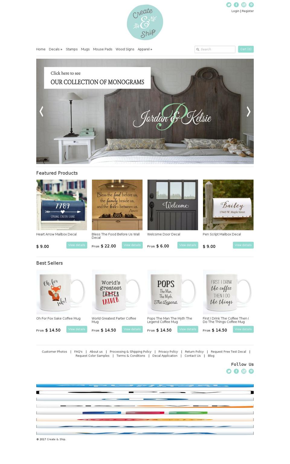 createandship.com shopify website screenshot