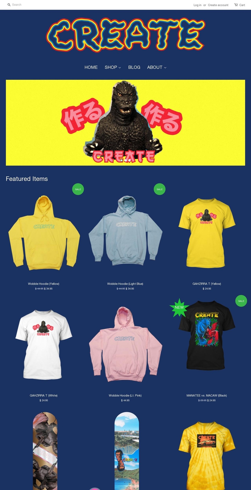 createboards.com shopify website screenshot