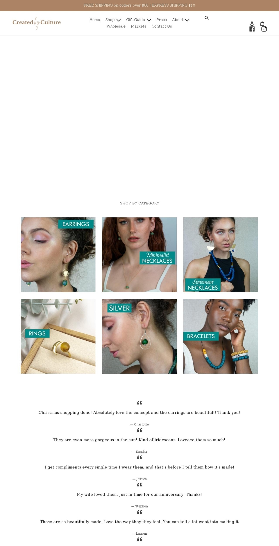 createdbyculture.com shopify website screenshot