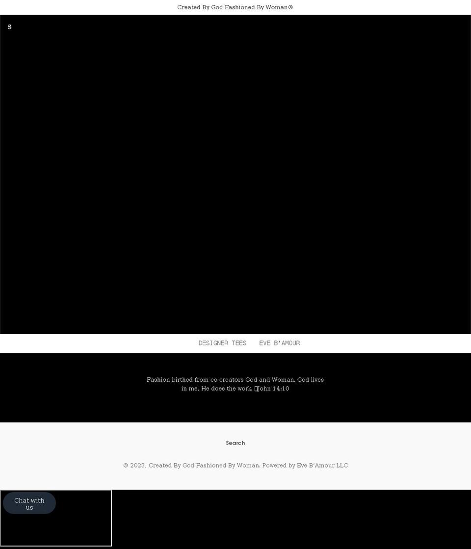 createdbygodfashionedbywoman.com shopify website screenshot
