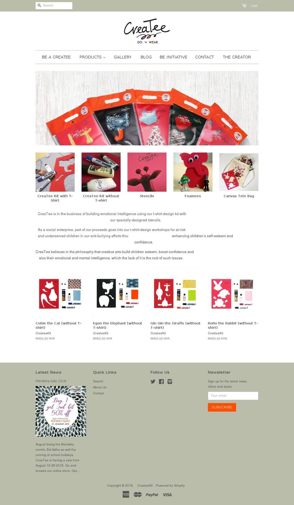 createekit.com — Shopify storefront screenshot