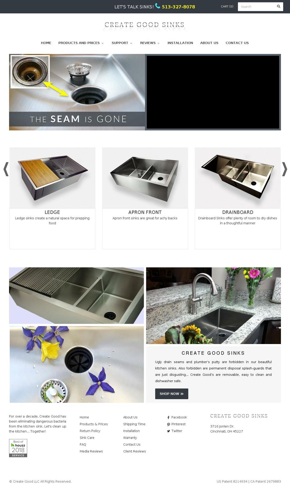 creategoodsink.com — Shopify storefront screenshot