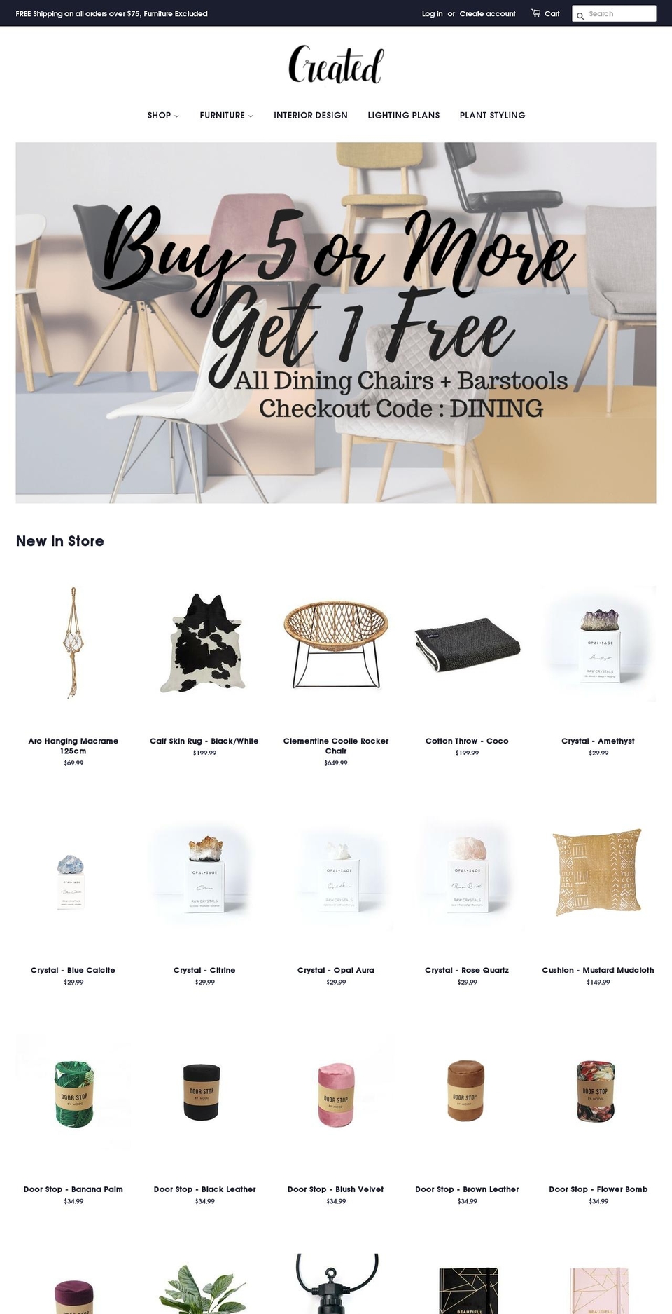 createhomewaresnz.com — Shopify storefront screenshot