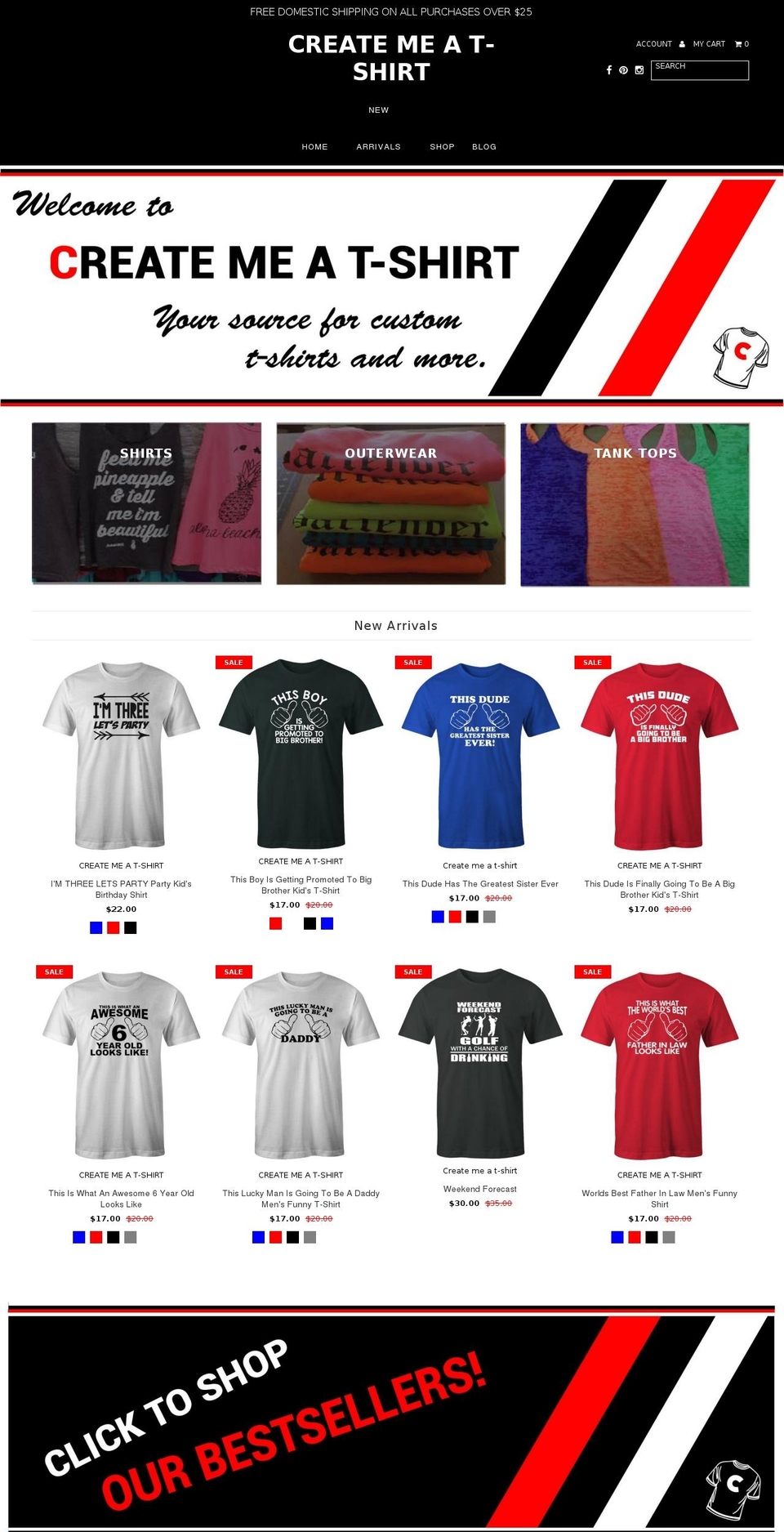 createmeatshirt.com shopify website screenshot