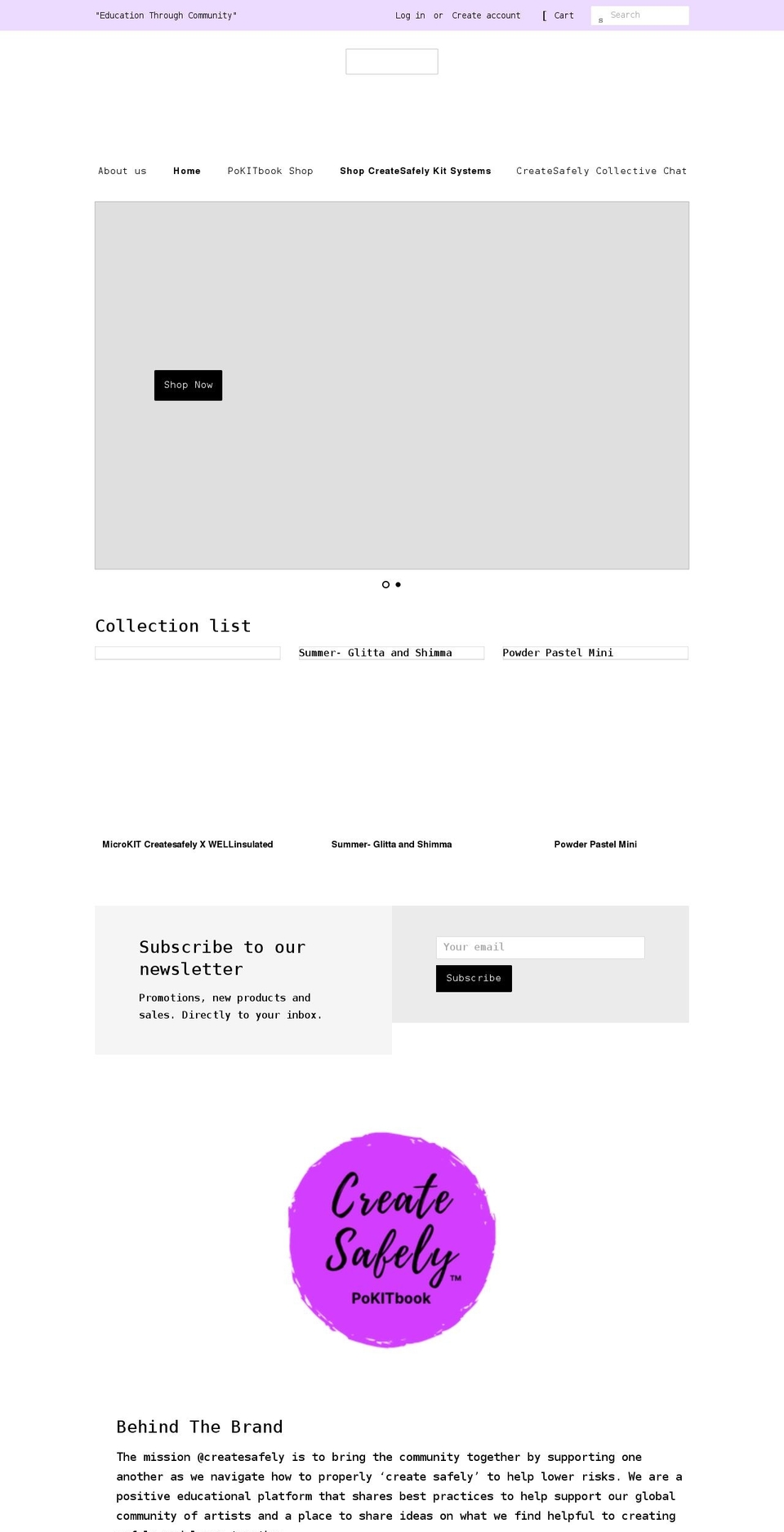 createsafely.com shopify website screenshot