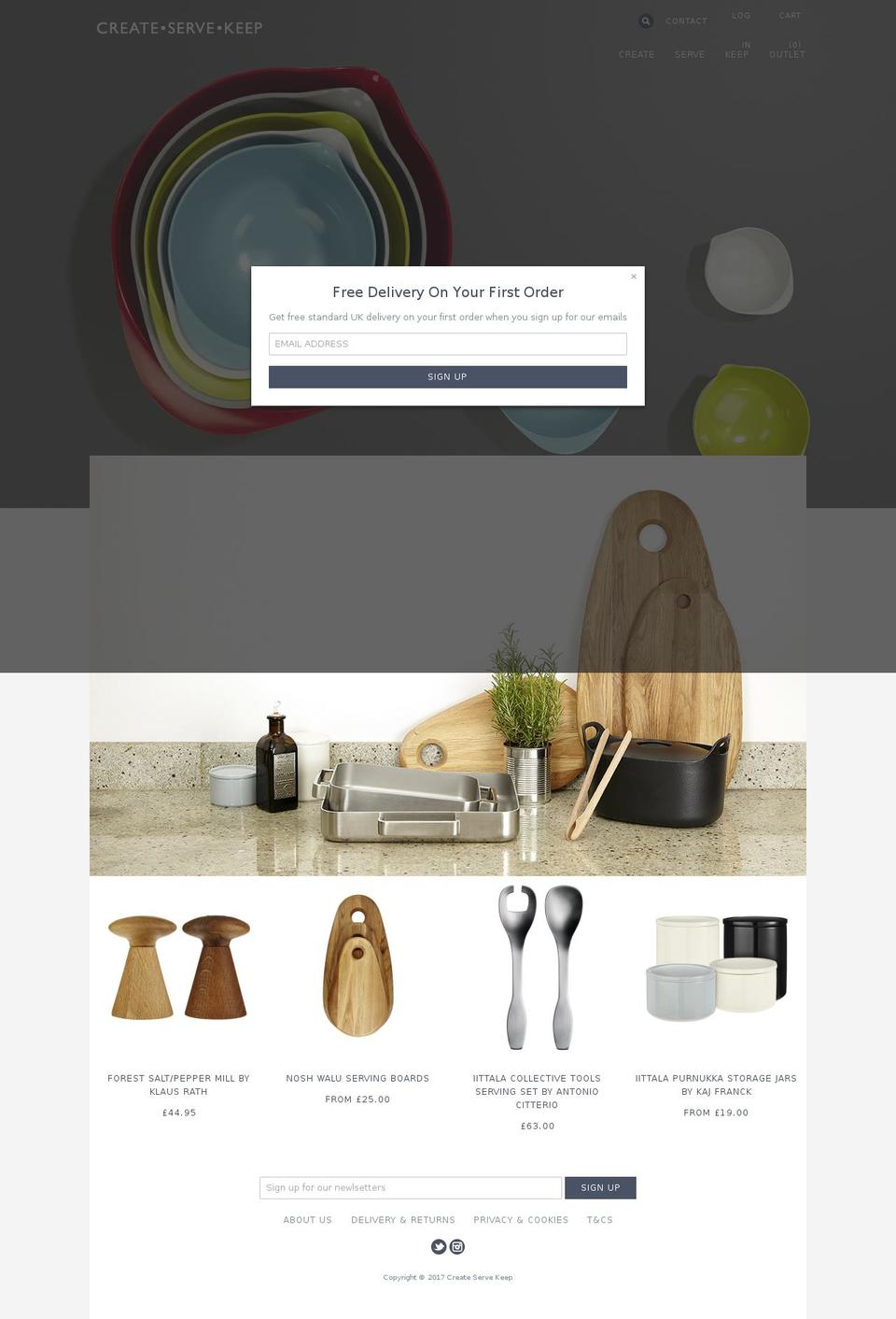 createservekeep.com shopify website screenshot