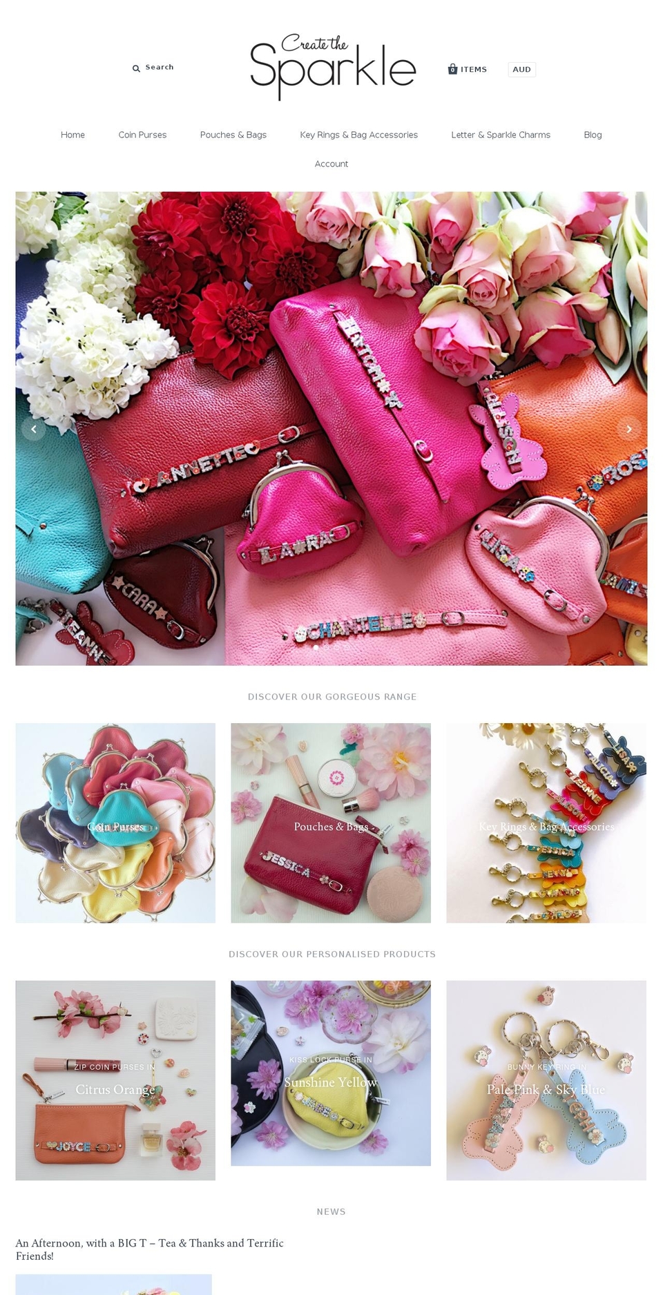 createthesparkle.com shopify website screenshot