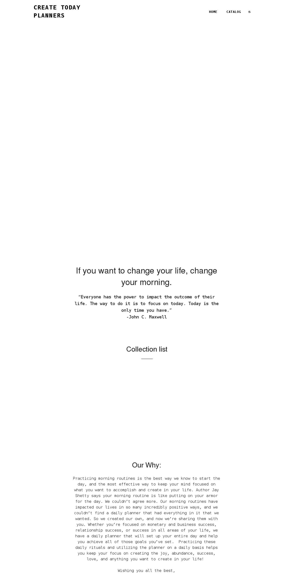 createtodayplanners.com shopify website screenshot