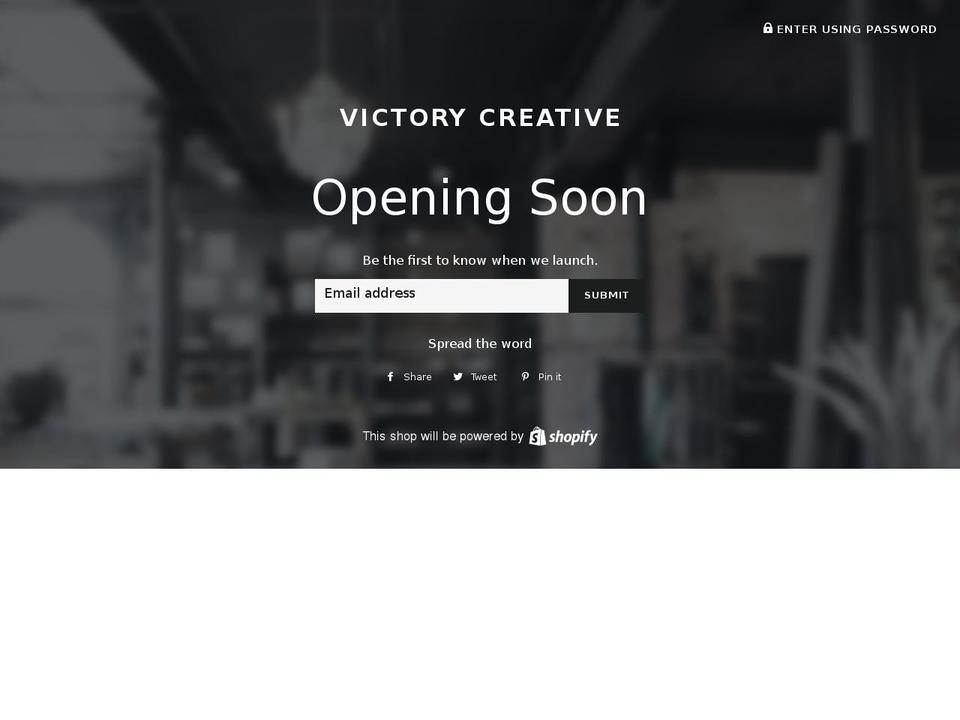 createvictory.com shopify website screenshot