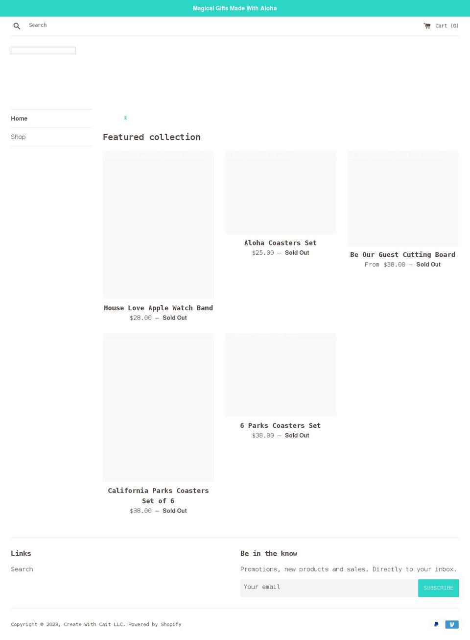 createwithcaithawaii.com shopify website screenshot