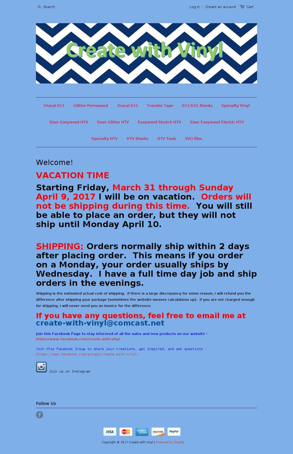 createwithvinyl.com shopify website screenshot