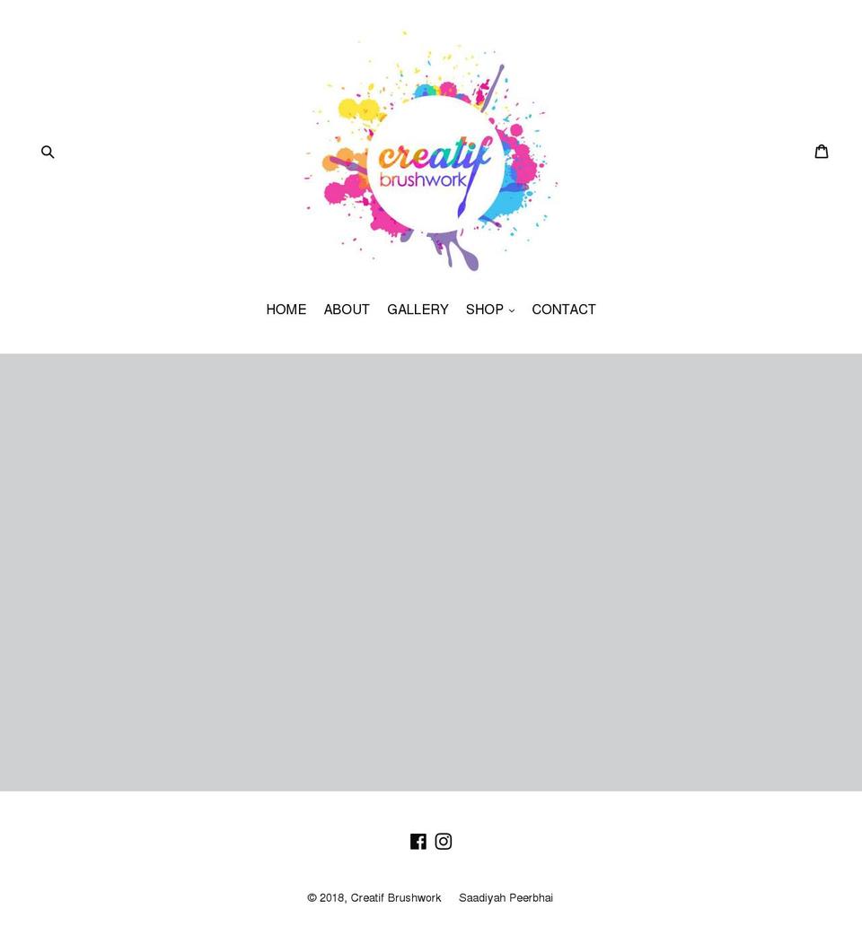 creatifbrushwork.com — Shopify storefront screenshot