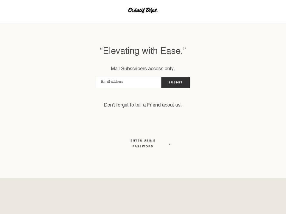 creatifdept.com shopify website screenshot