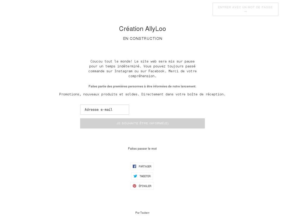 creationallyloo.com shopify website screenshot