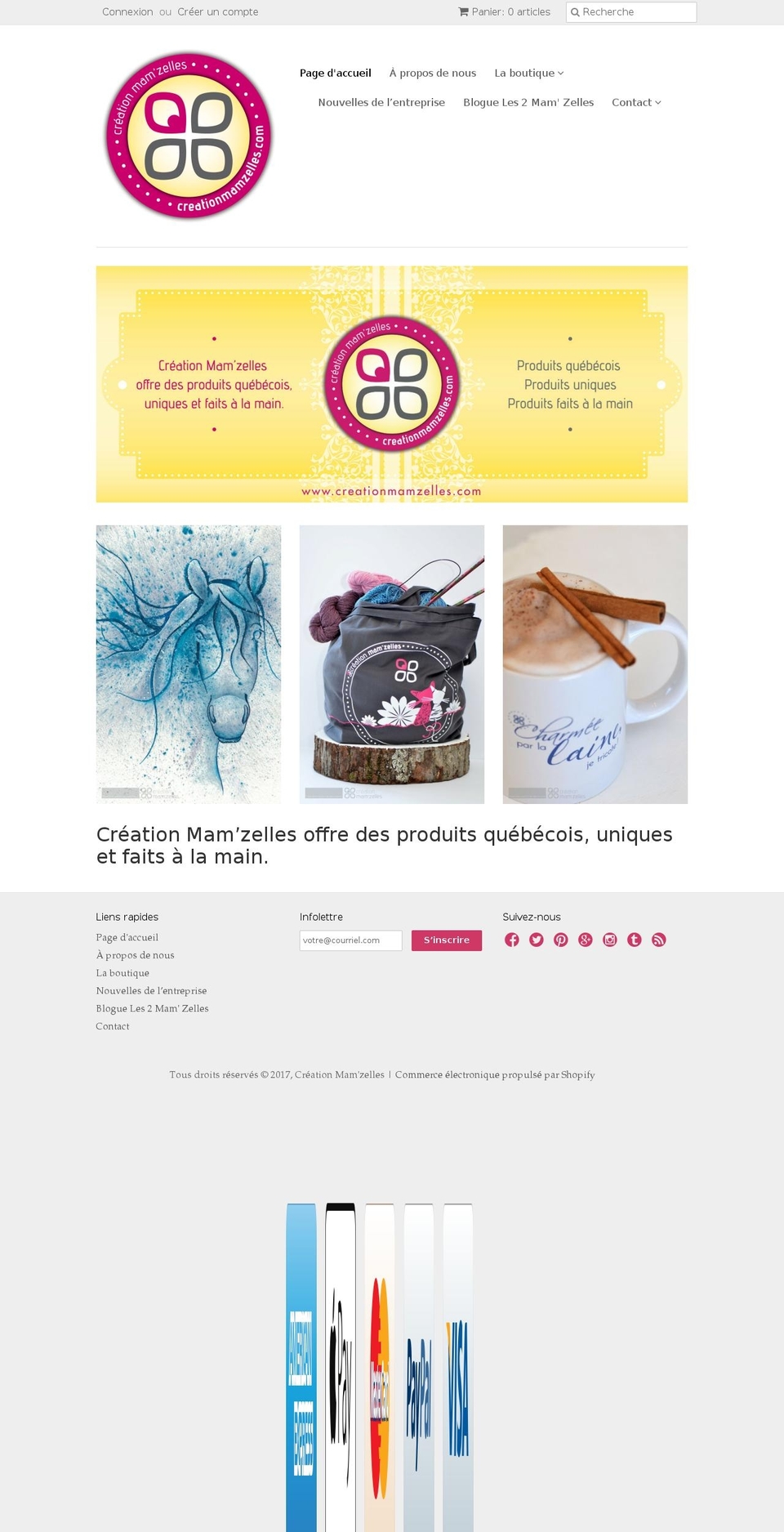 creationmamzelles.com shopify website screenshot