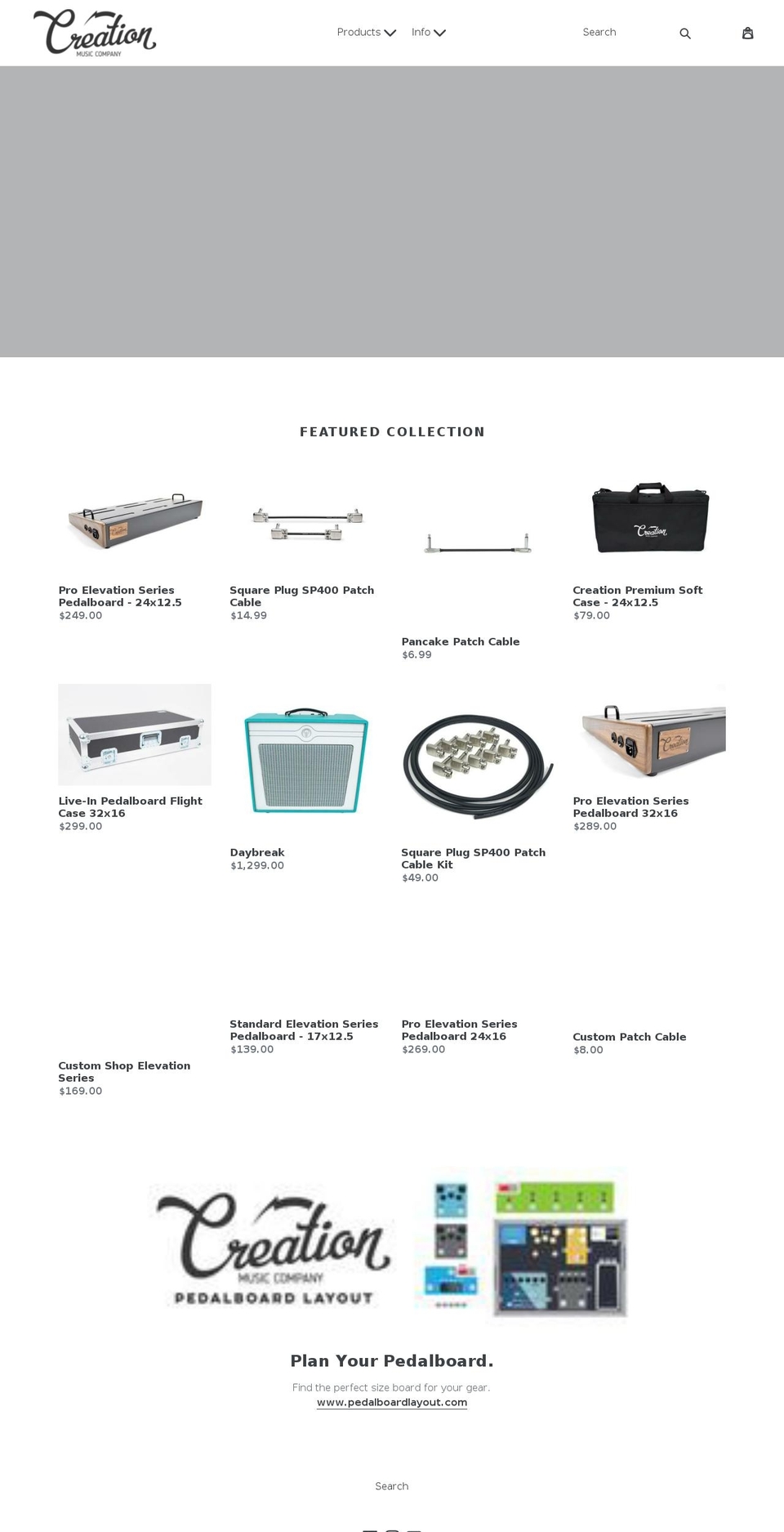 creationmusiccompany.com shopify website screenshot