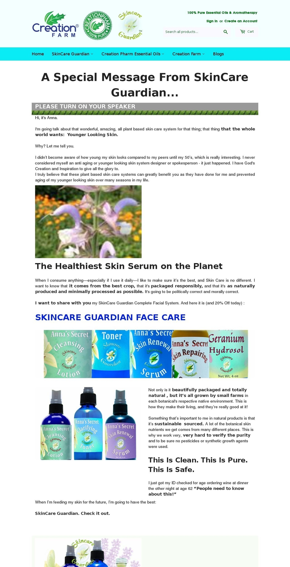 creationpharm.biz shopify website screenshot