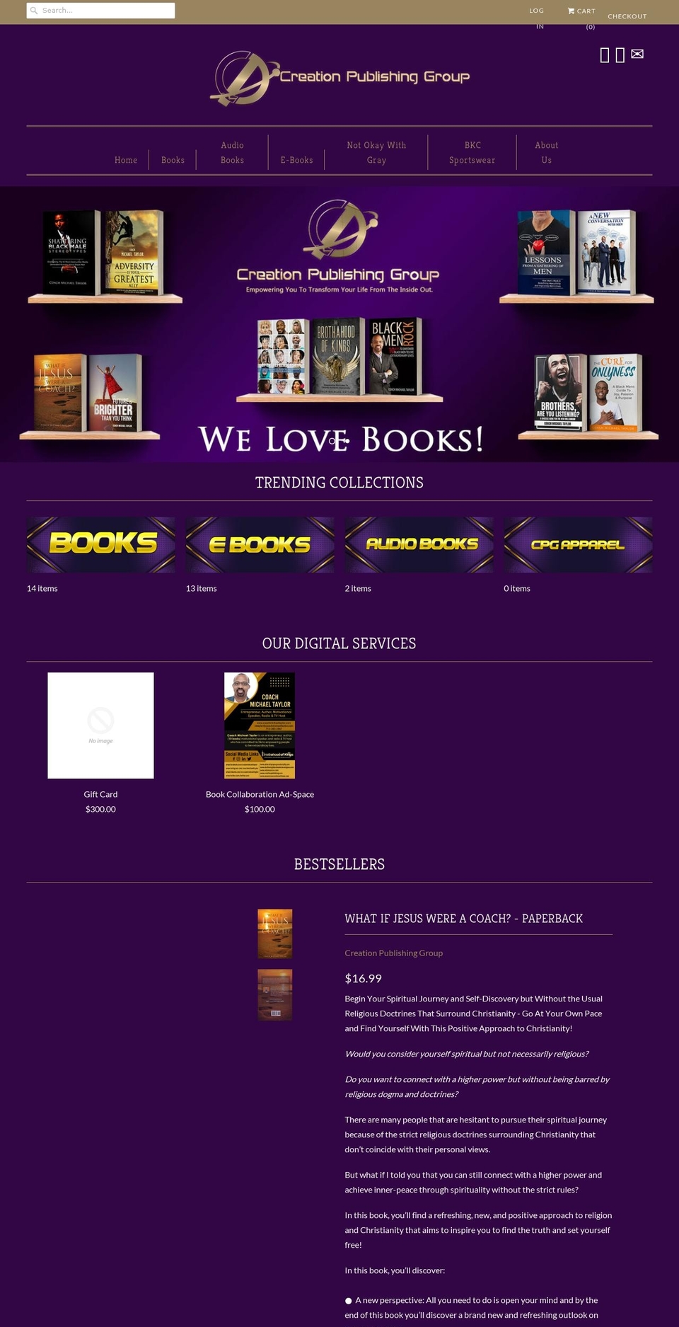 creationpublishing.com shopify website screenshot