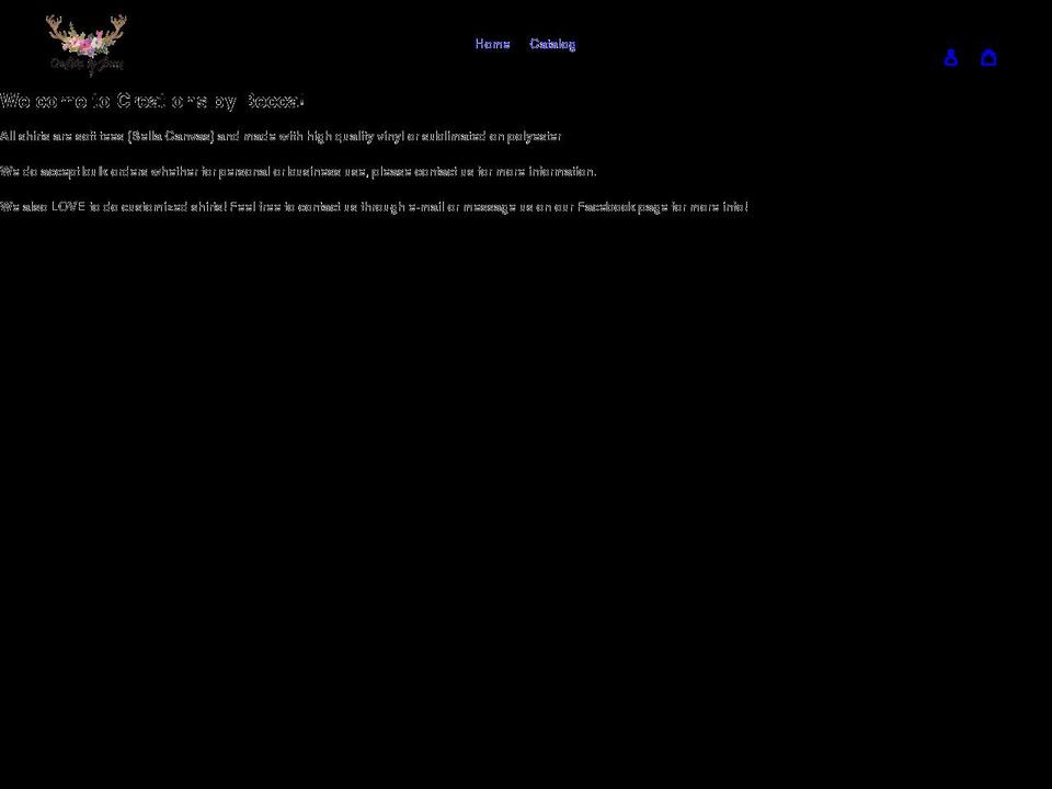 creationsbybecca.com shopify website screenshot