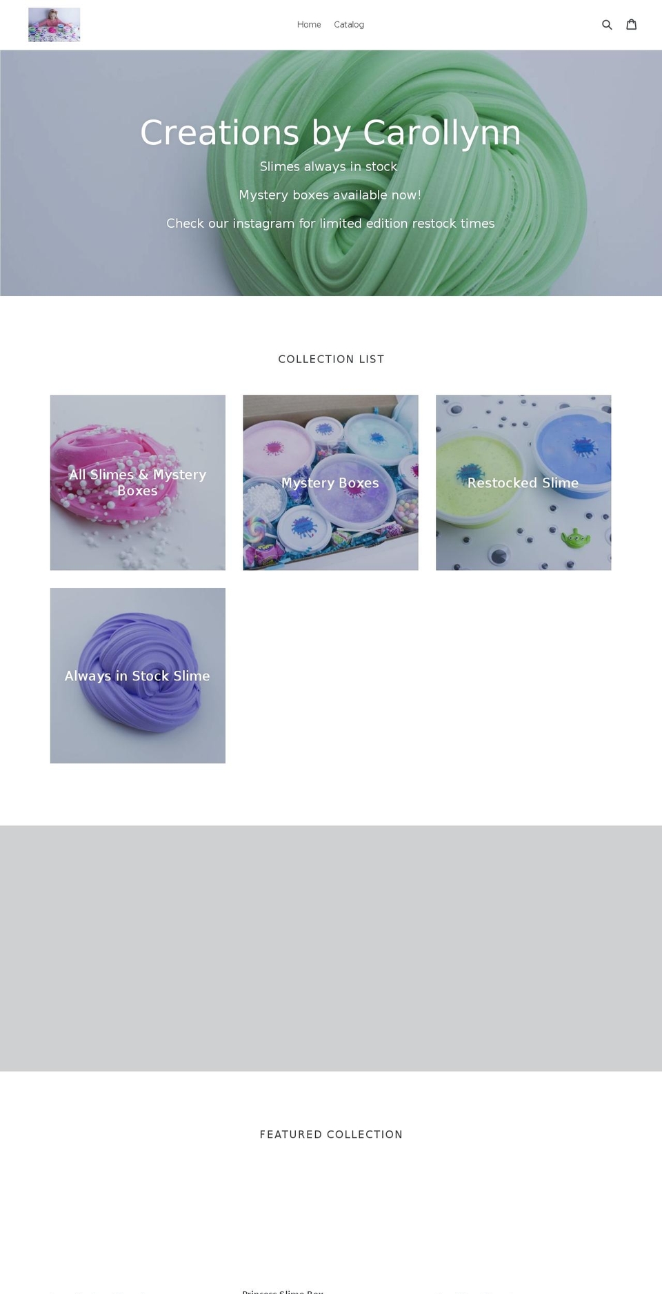 creationsbycarollynn.com — Shopify storefront screenshot