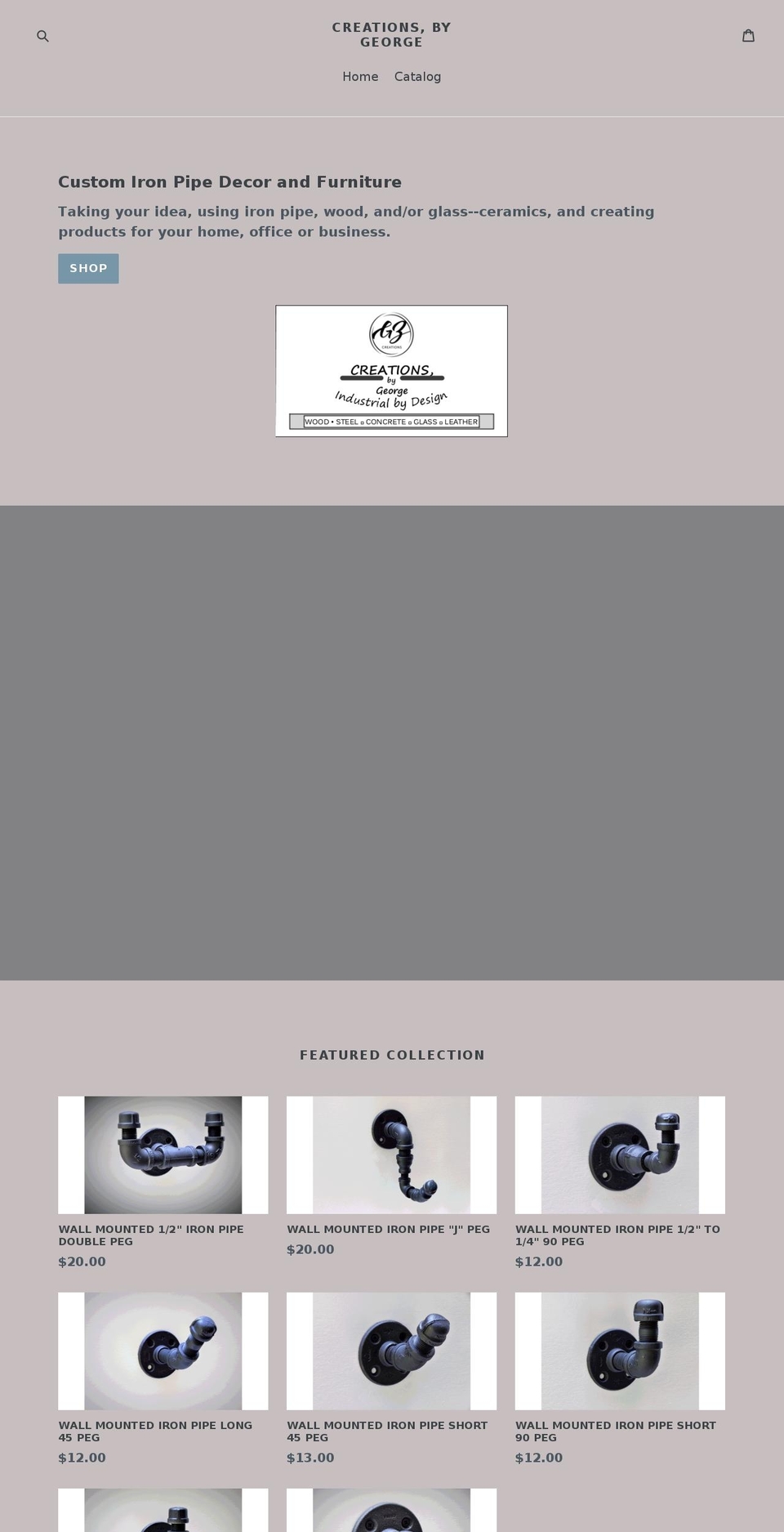 creationsbygeorge.org shopify website screenshot