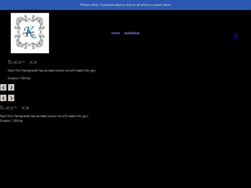 creationsbykay.myshopify.com shopify website screenshot
