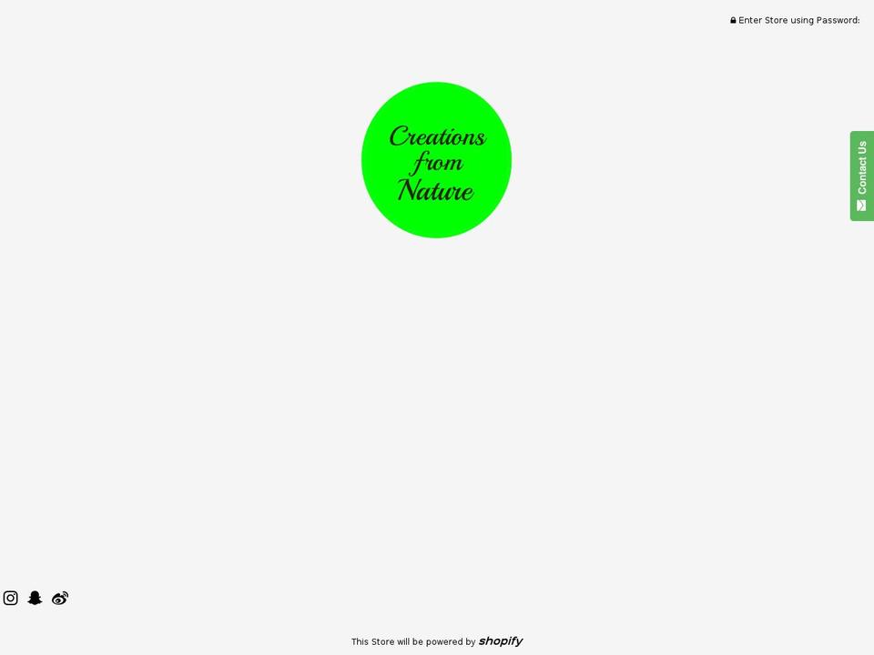 creationsfromnature.com — Shopify storefront screenshot