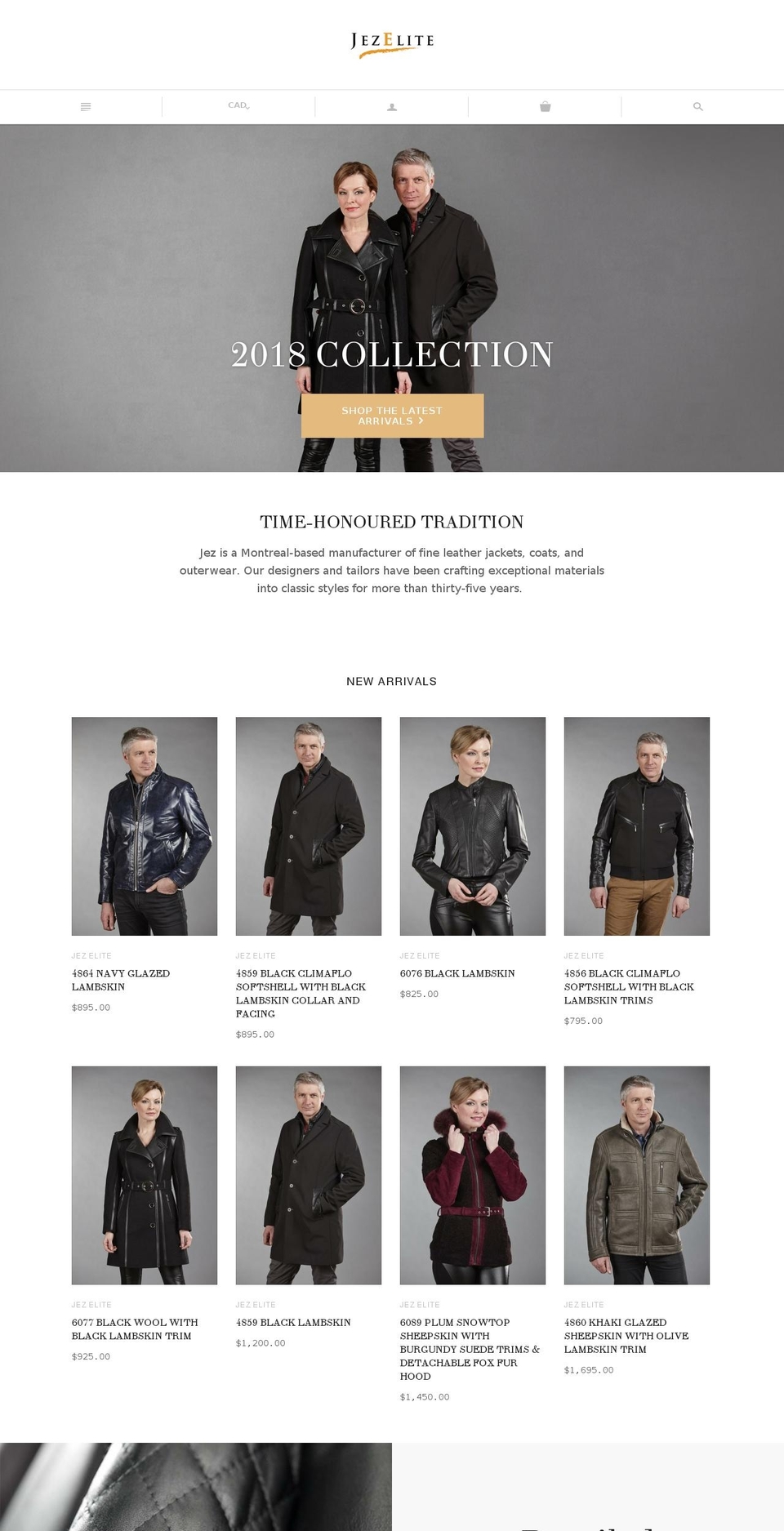 creationsjez.com — Shopify storefront screenshot