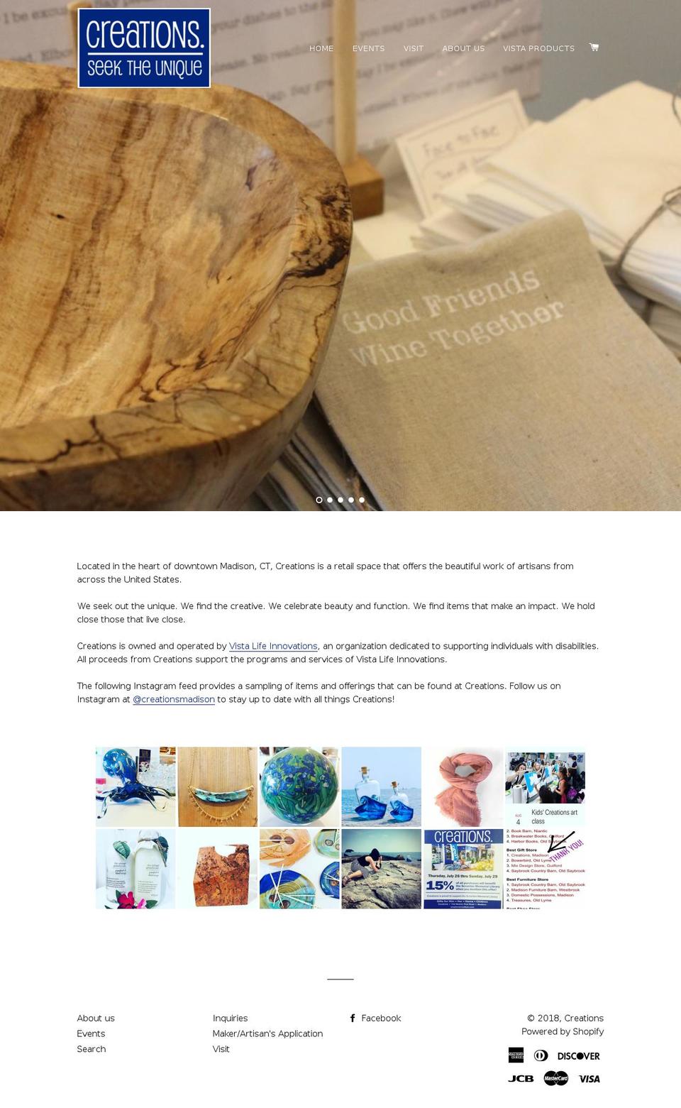 creationsmadison.com — Shopify storefront screenshot