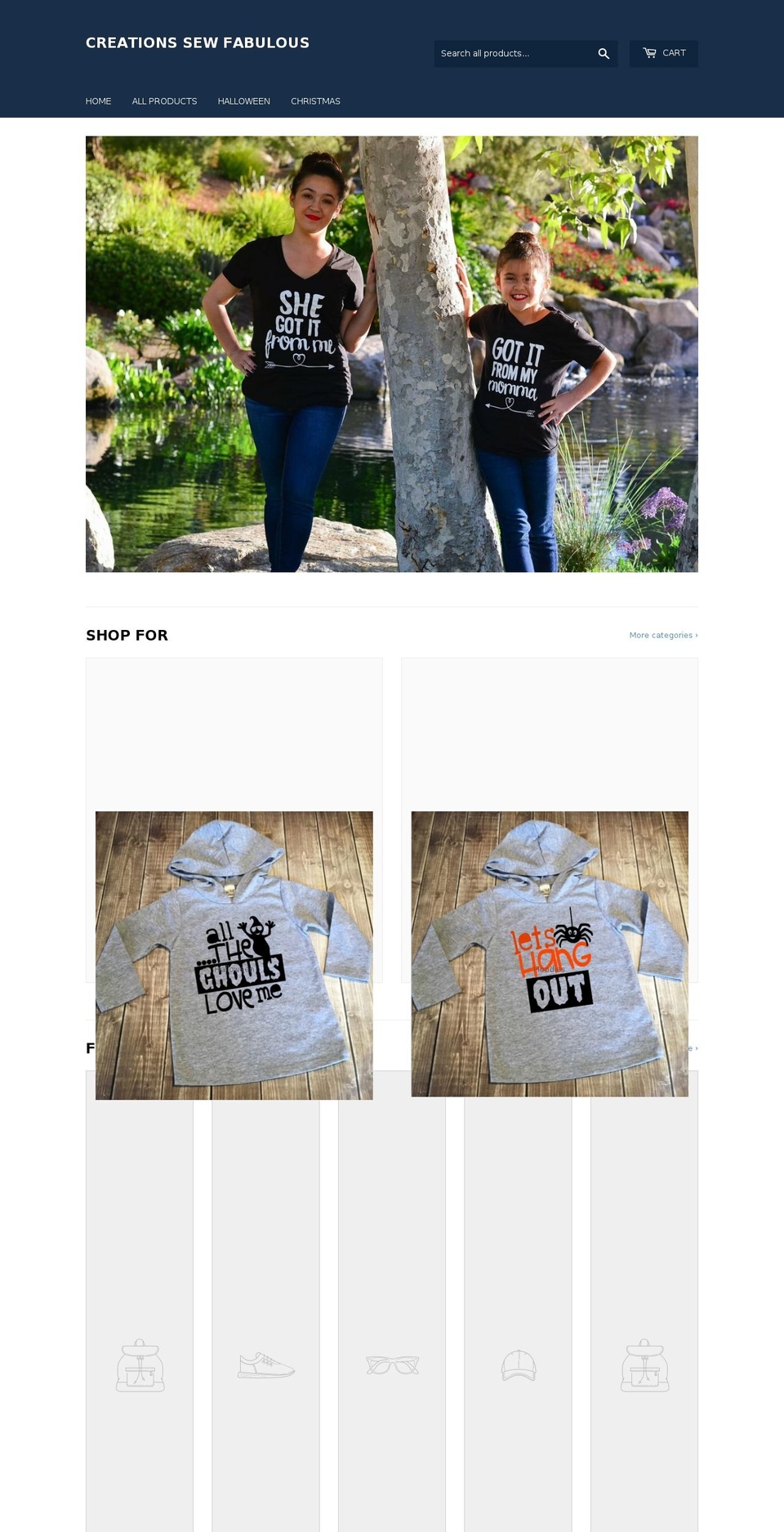 creationssewfabulous.com — Shopify storefront screenshot
