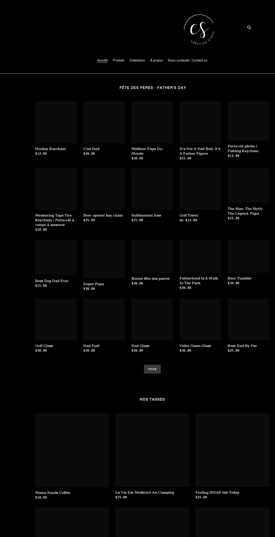 creationsteph.com shopify website screenshot