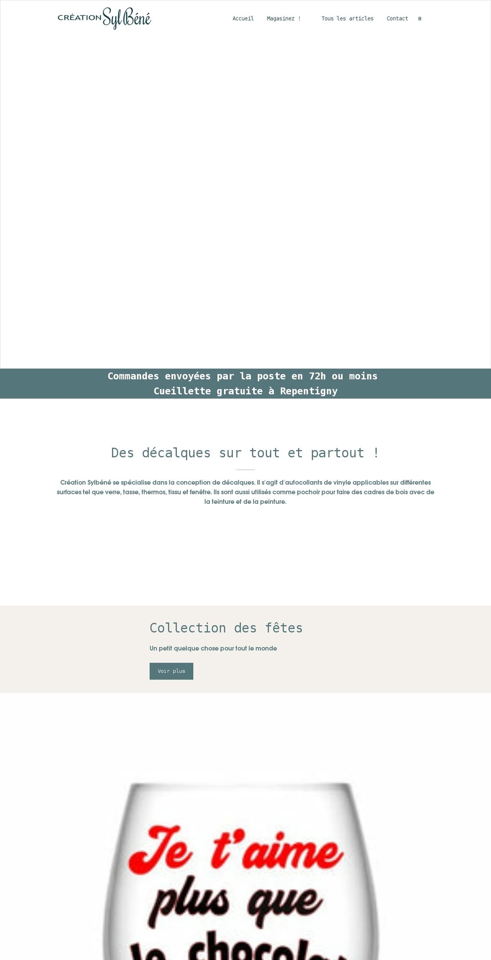 creationsylbene.com shopify website screenshot