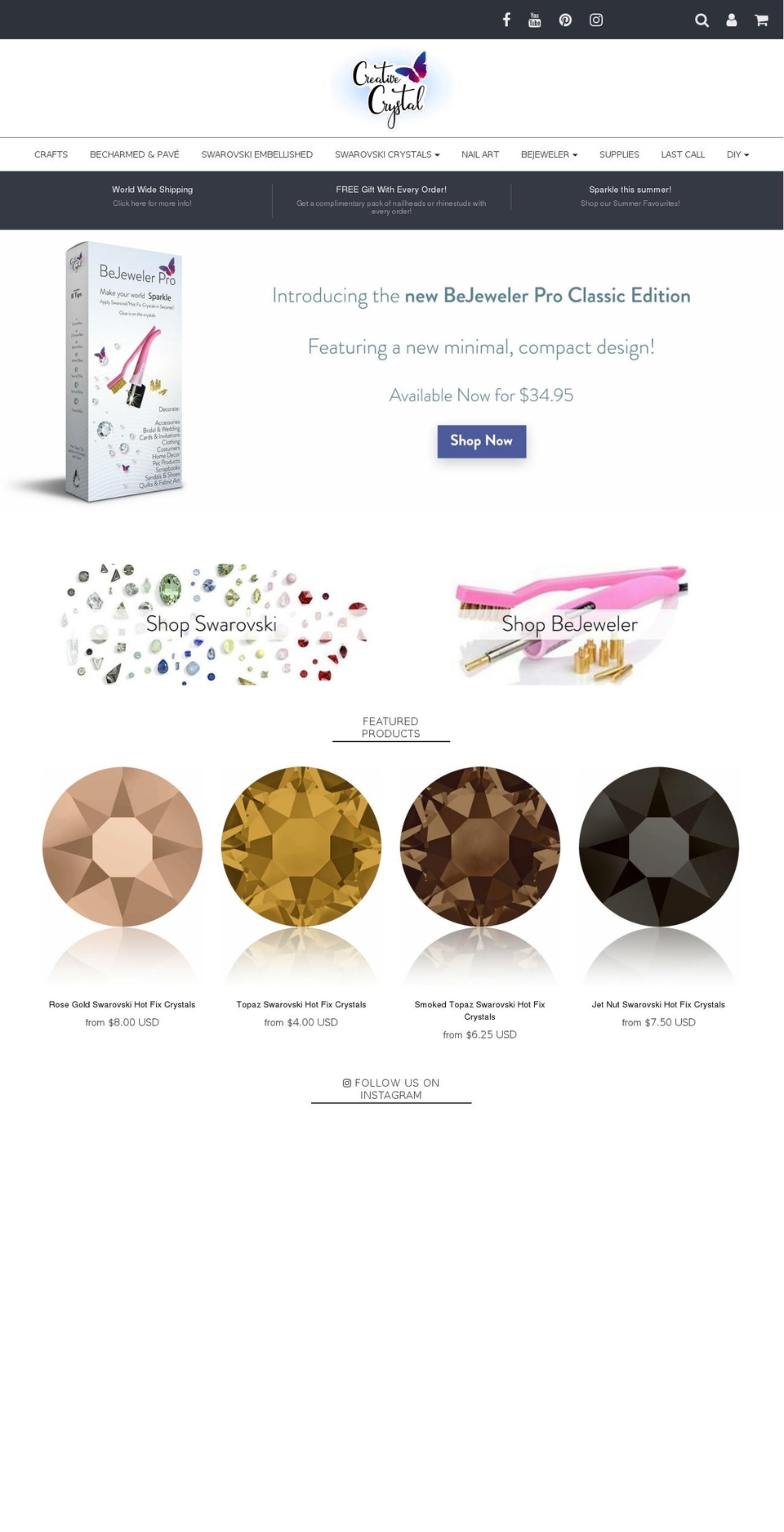 creative-crystals.com — Shopify storefront screenshot