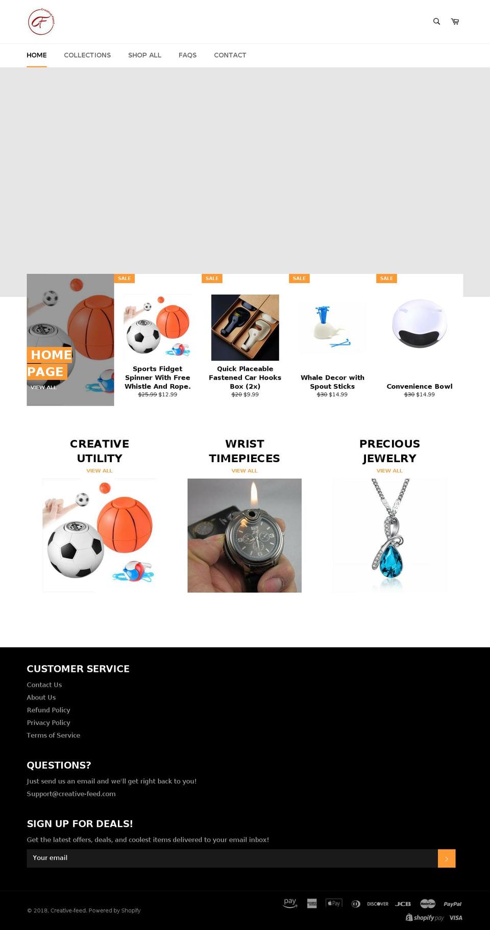 creative-feed.com — Shopify storefront screenshot