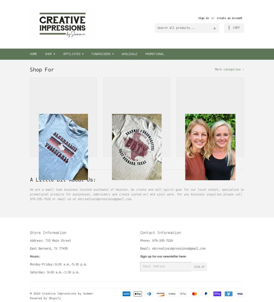 creative-impressions-by-summer.myshopify.com shopify website screenshot