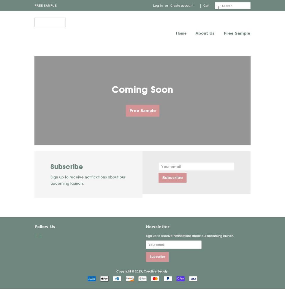 creativebeauty.ca shopify website screenshot