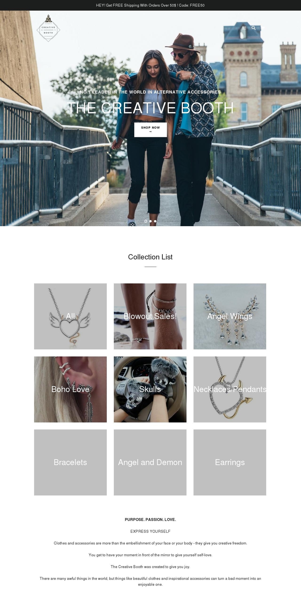 creativebooth.net shopify website screenshot
