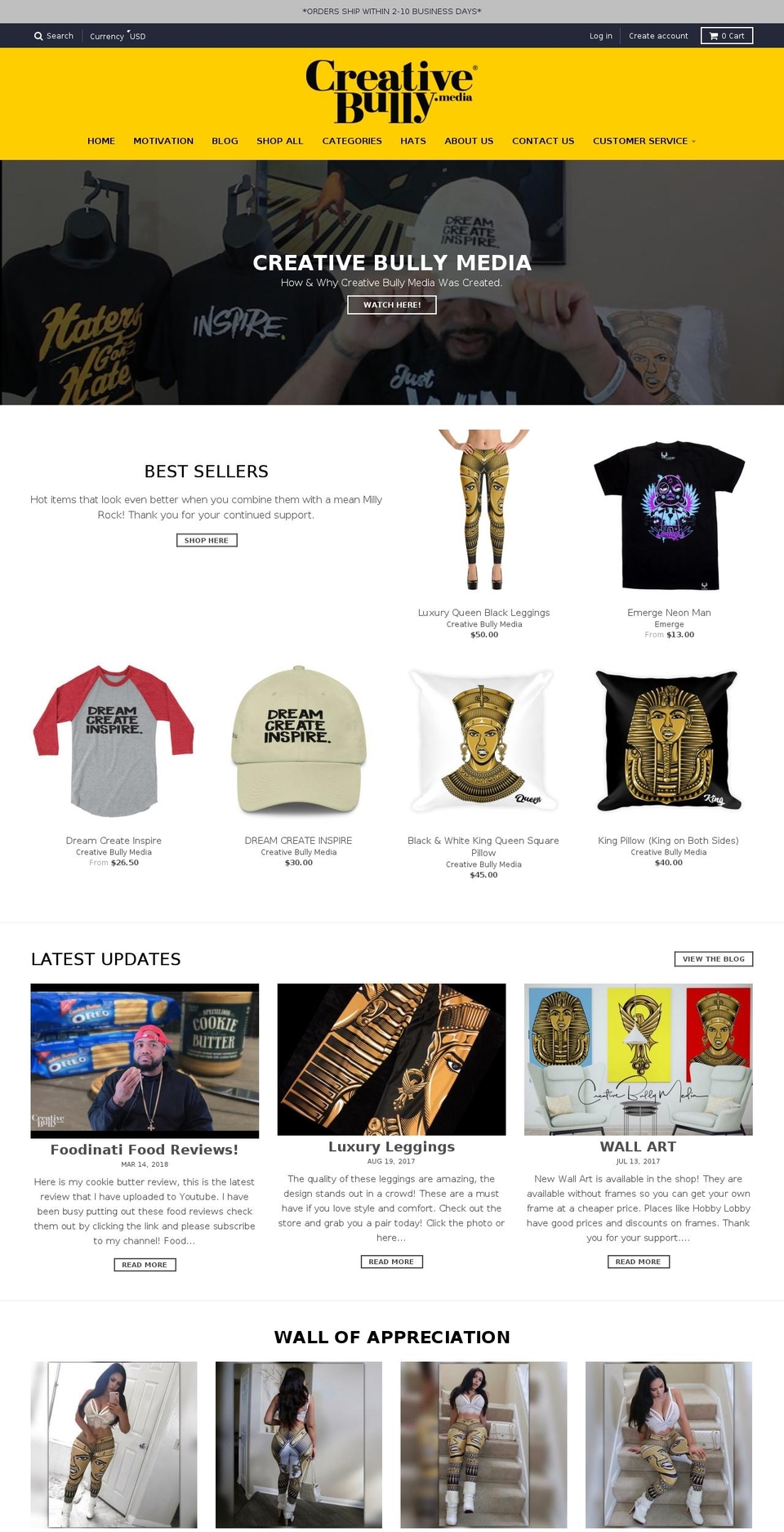 creativebullymedia.com shopify website screenshot