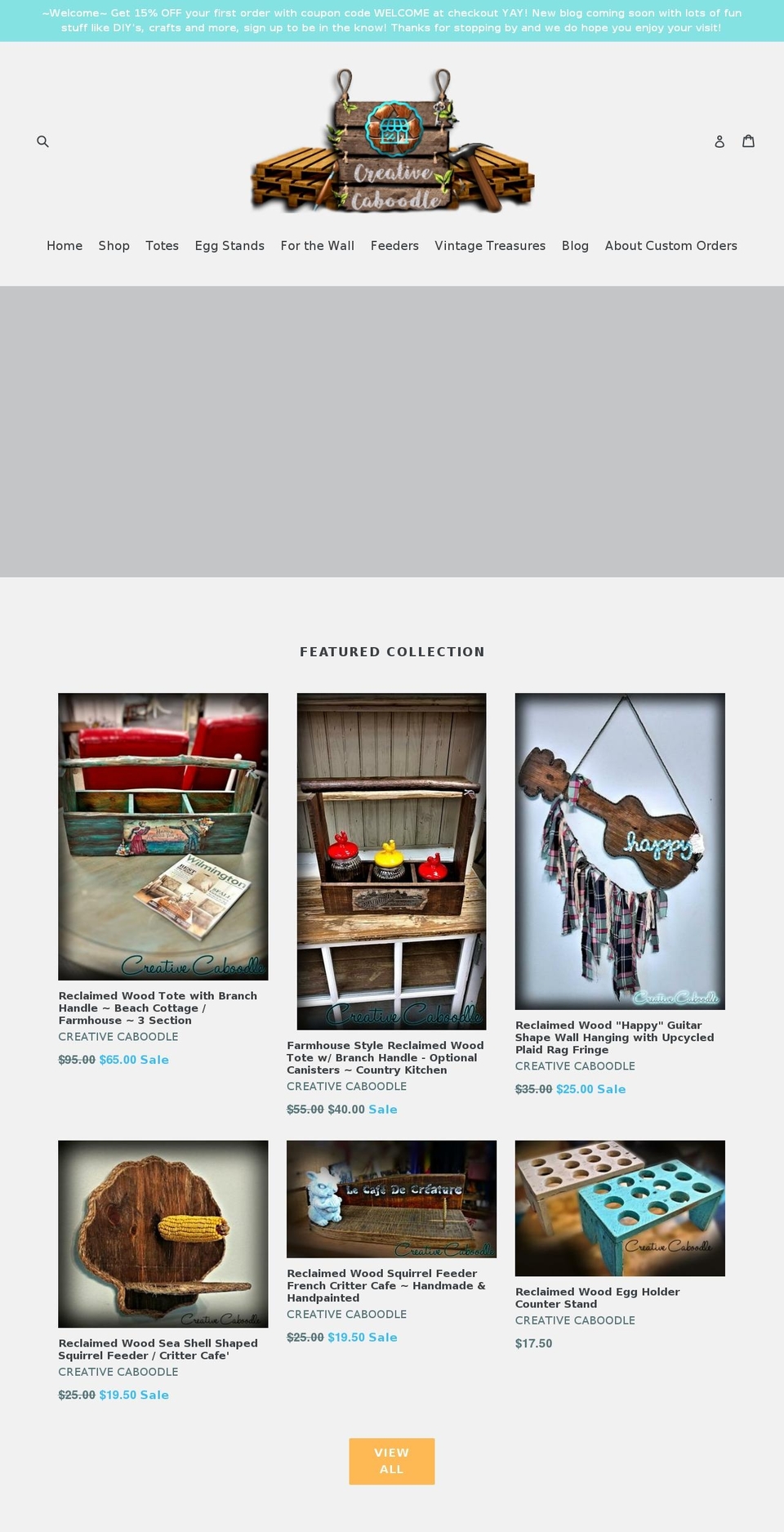 creativecaboodle.com shopify website screenshot