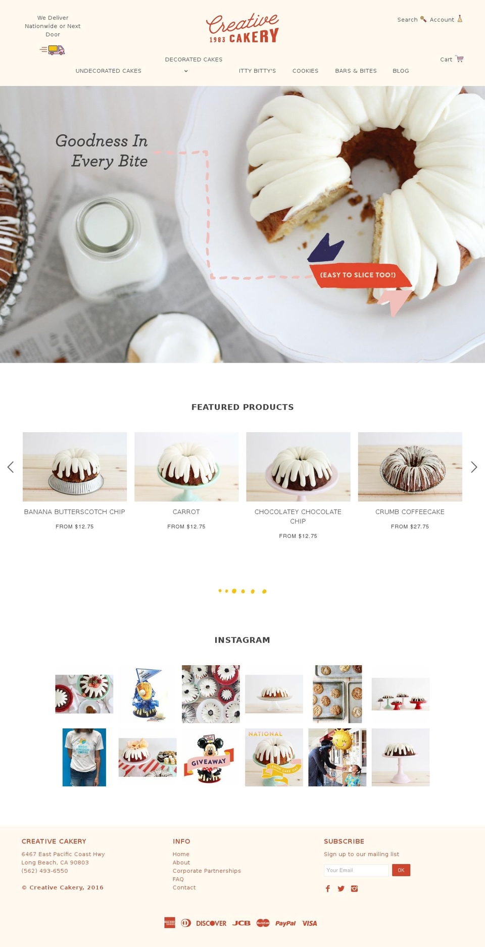 creativecakery.com shopify website screenshot
