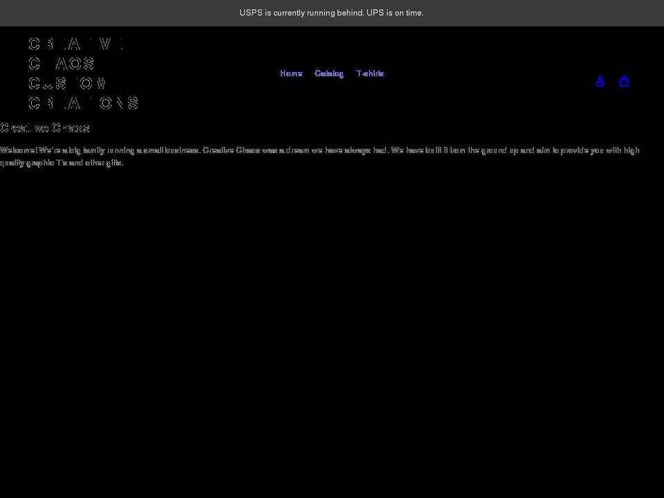 creativechaoscustomcreations.com shopify website screenshot